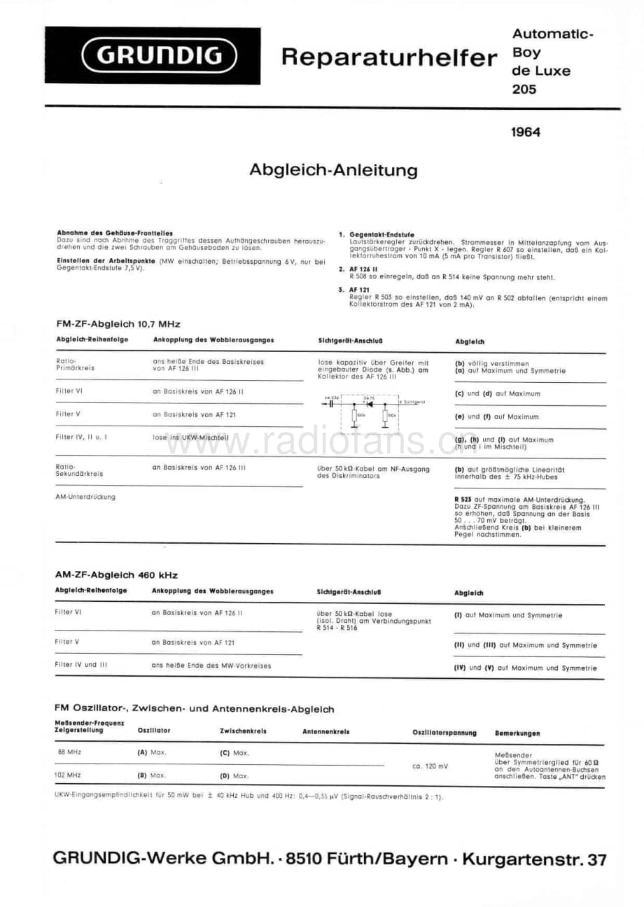 GrundigAutomaticBoy205 维修电路图、原理图.pdf_第1页