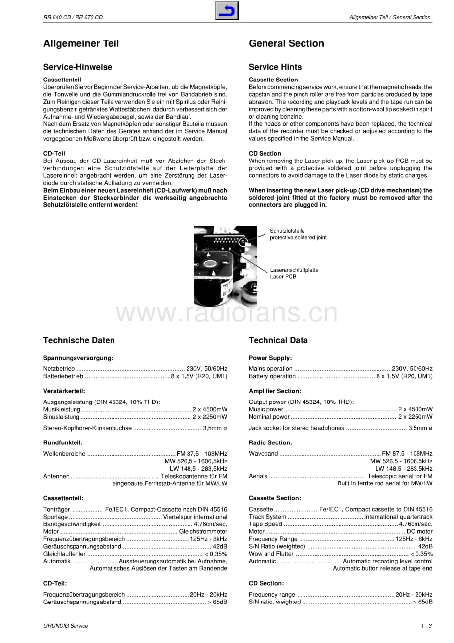 GrundigRR640CD 维修电路图、原理图.pdf_第3页