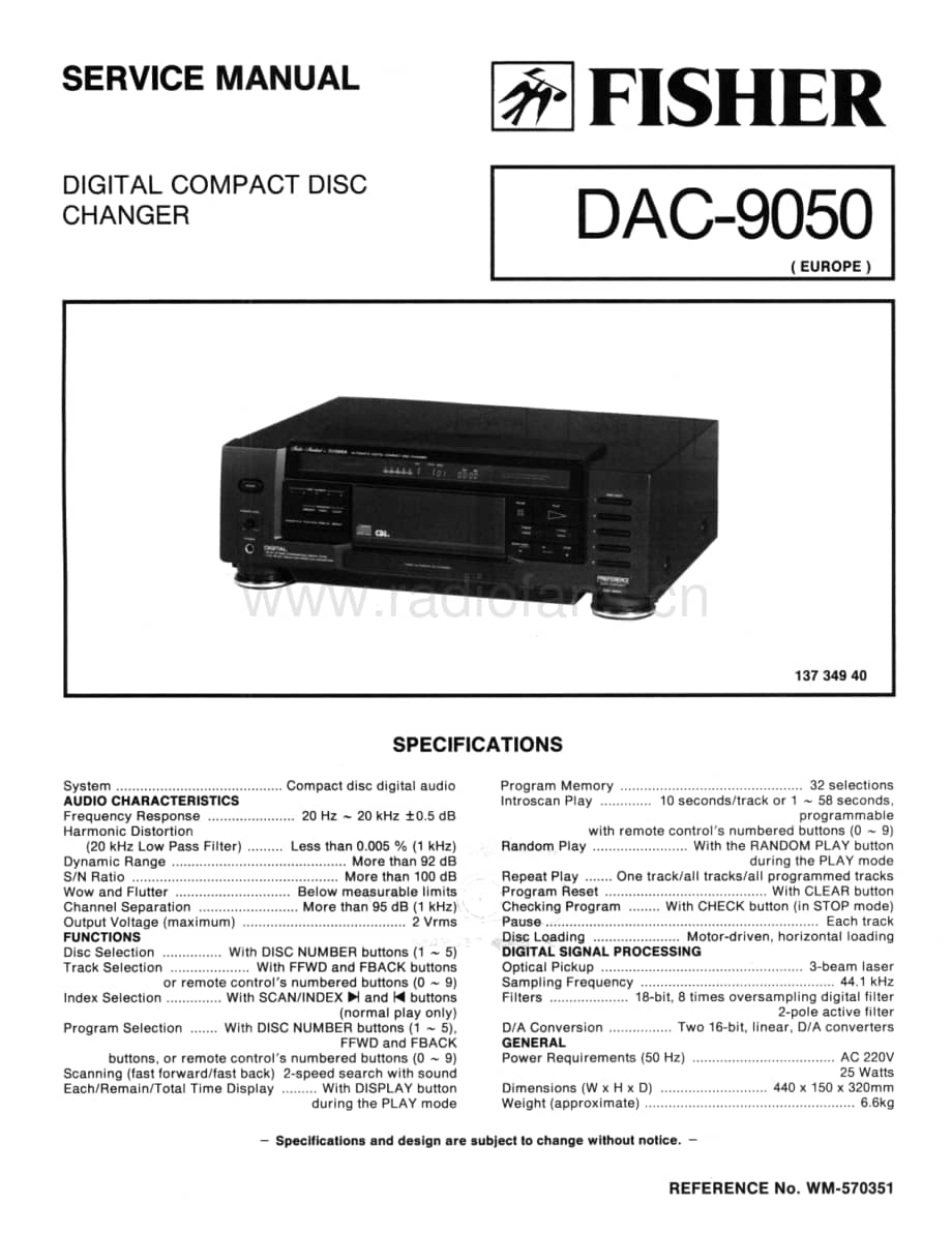 FisherDAC9050Schematic电路原理图 维修电路图 原理图.pdf_第1页