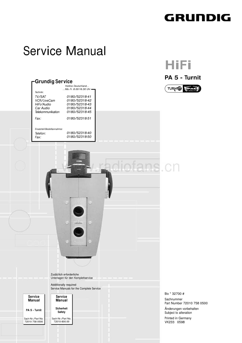 GrundigMV4PA5TURNIT 维修电路图、原理图.pdf_第1页