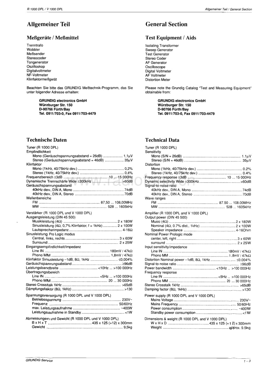 GrundigV1000DPL 维修电路图、原理图.pdf_第3页