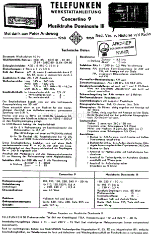 Telefunken_Concertino9 维修电路图 原理图.pdf