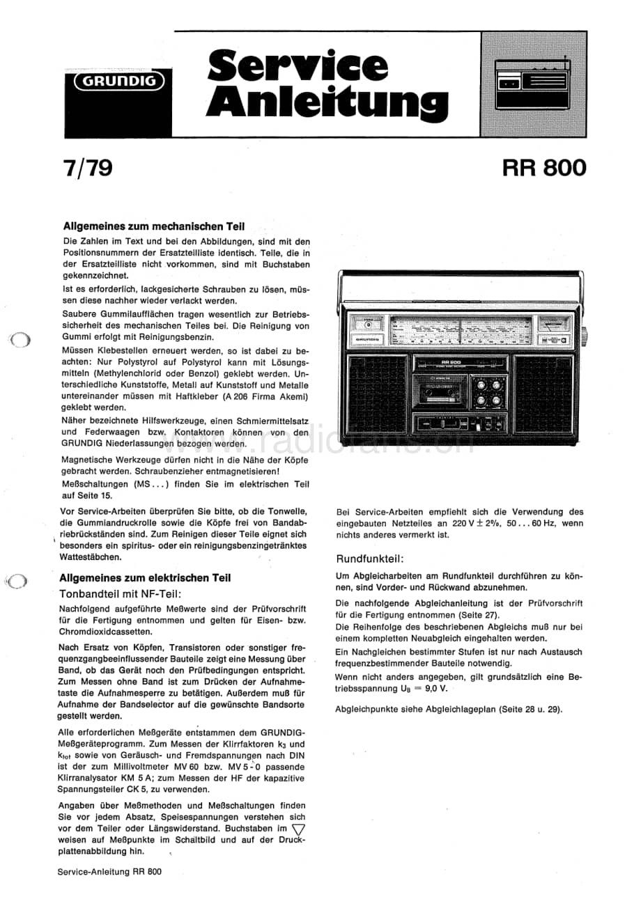 GrundigRR900 维修电路图、原理图.pdf_第1页