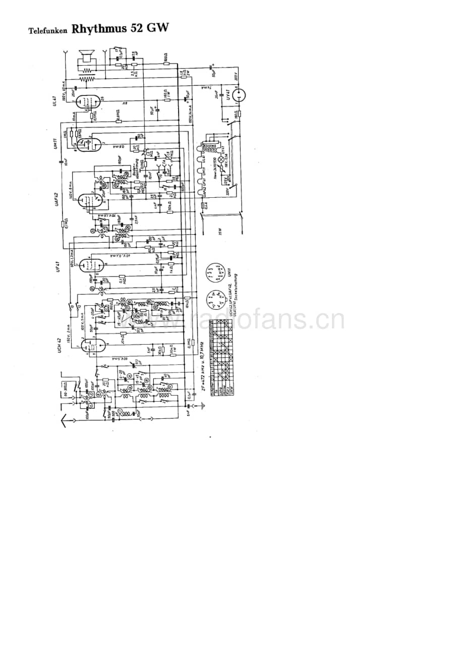 TelefunkenRhythmus52GW维修电路图、原理图.pdf_第1页