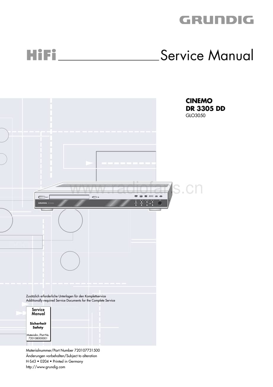 GrundigCinemo_DR3305DD 维修电路图、原理图.pdf_第1页