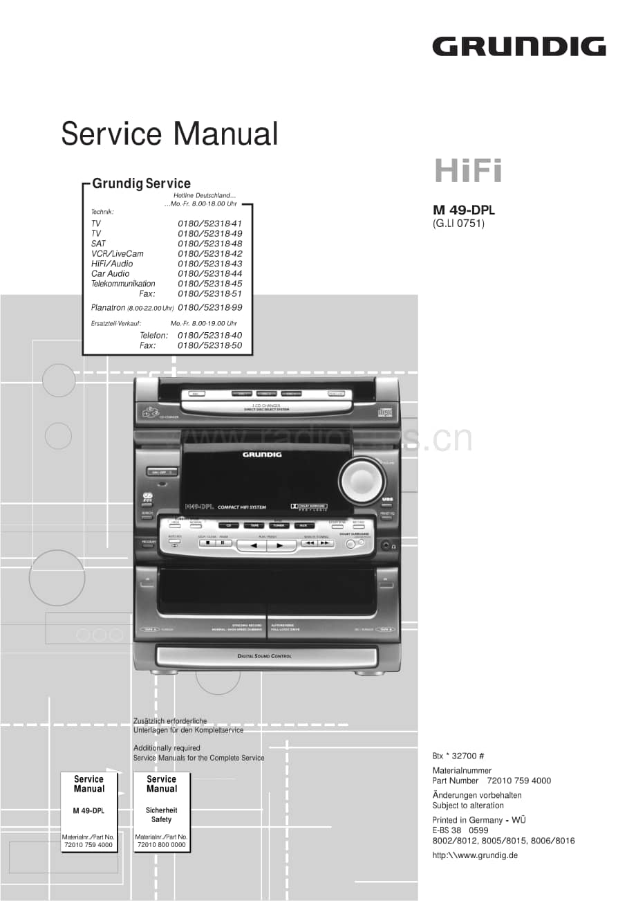 GrundigM49DPL 维修电路图、原理图.pdf_第1页