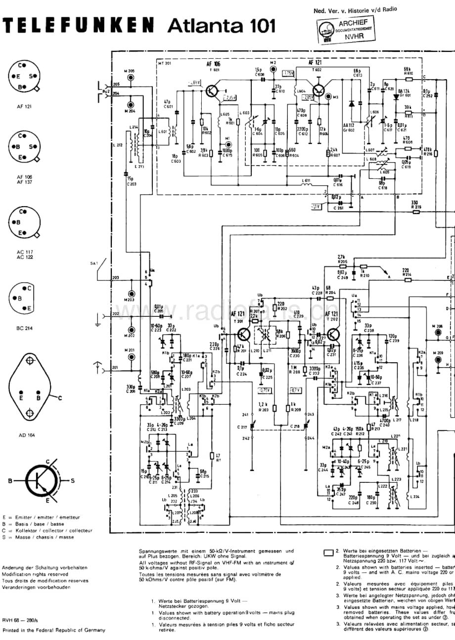 Telefunken_Atlanta101 维修电路图 原理图.pdf_第1页