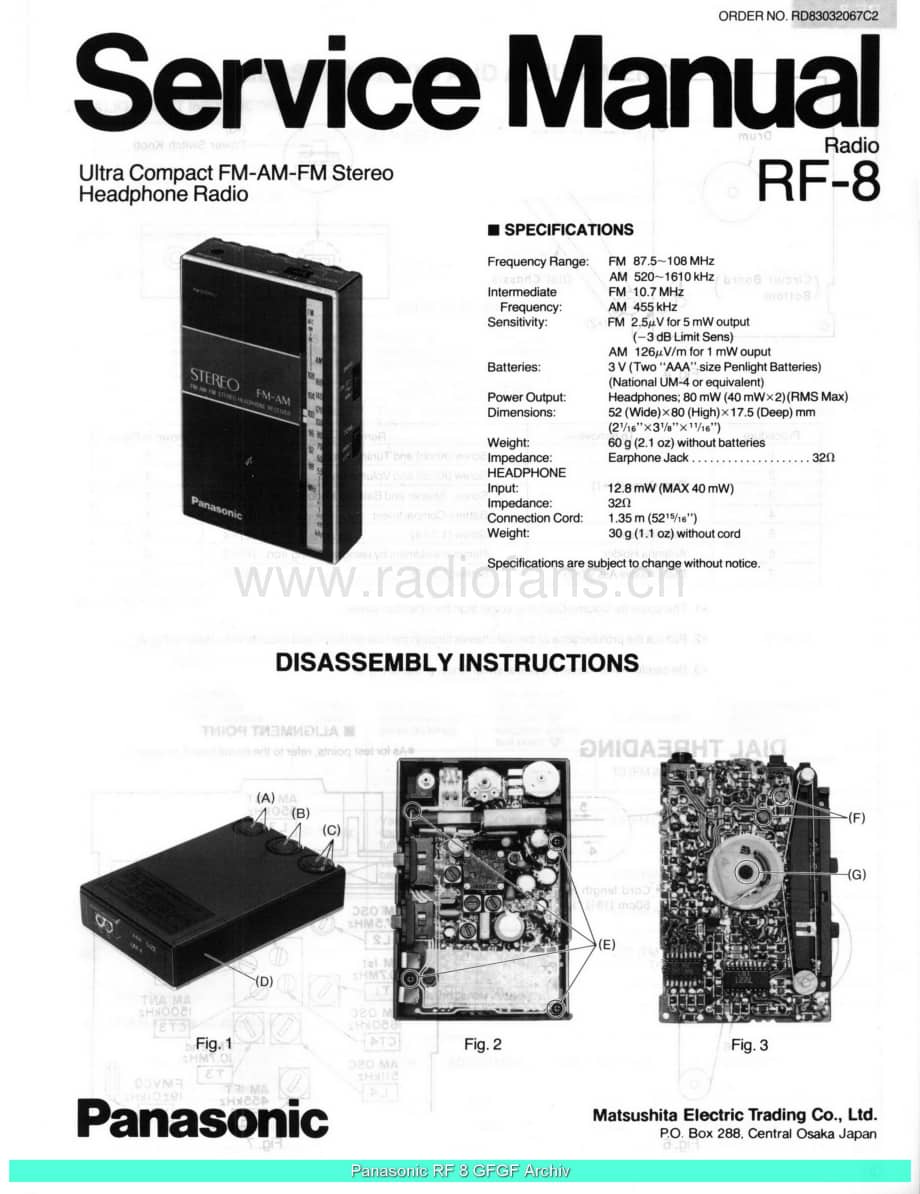 Panasonic_RF-8_sch 电路图 维修原理图.pdf_第1页