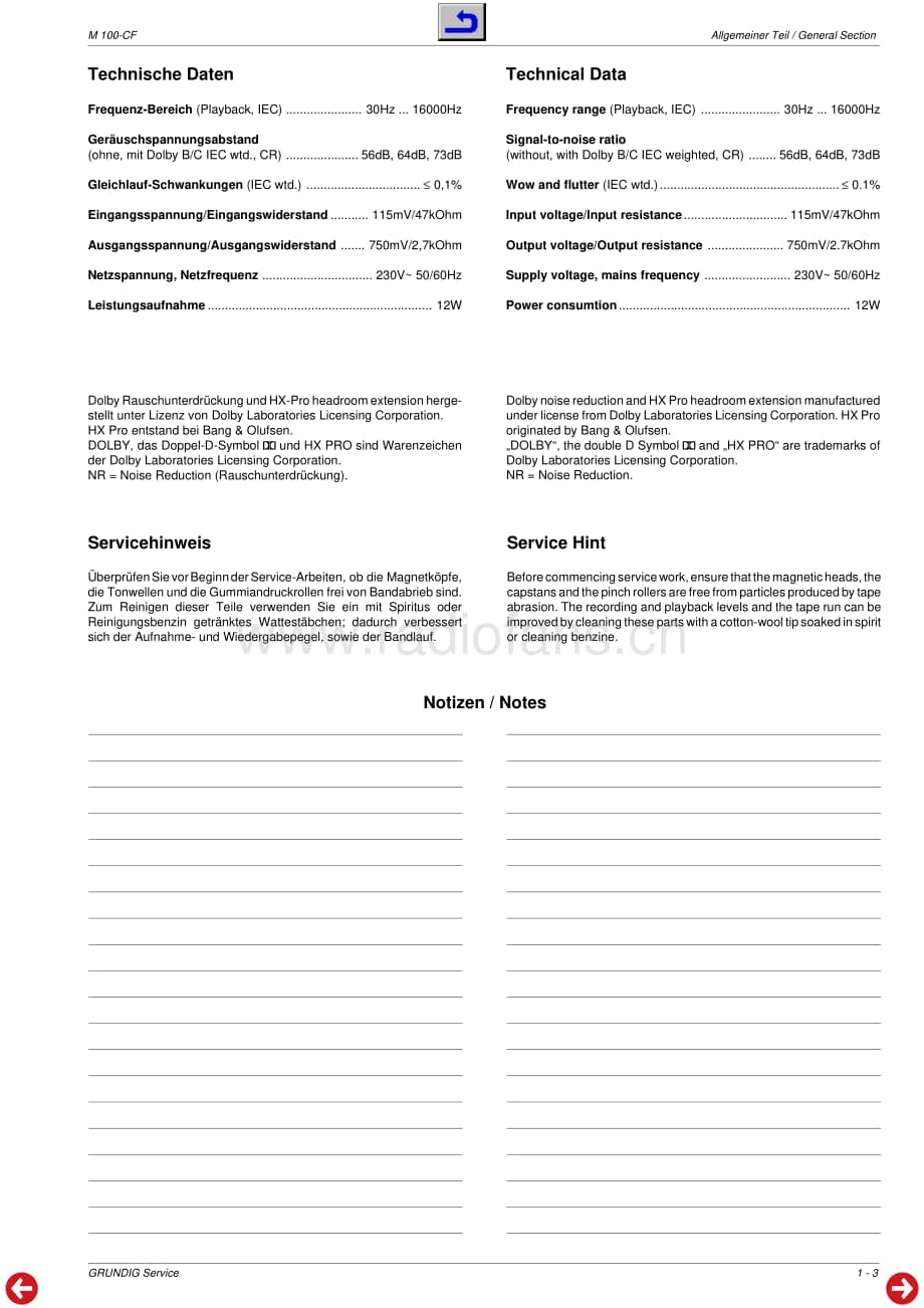GrundigM100CF 维修电路图、原理图.pdf_第3页
