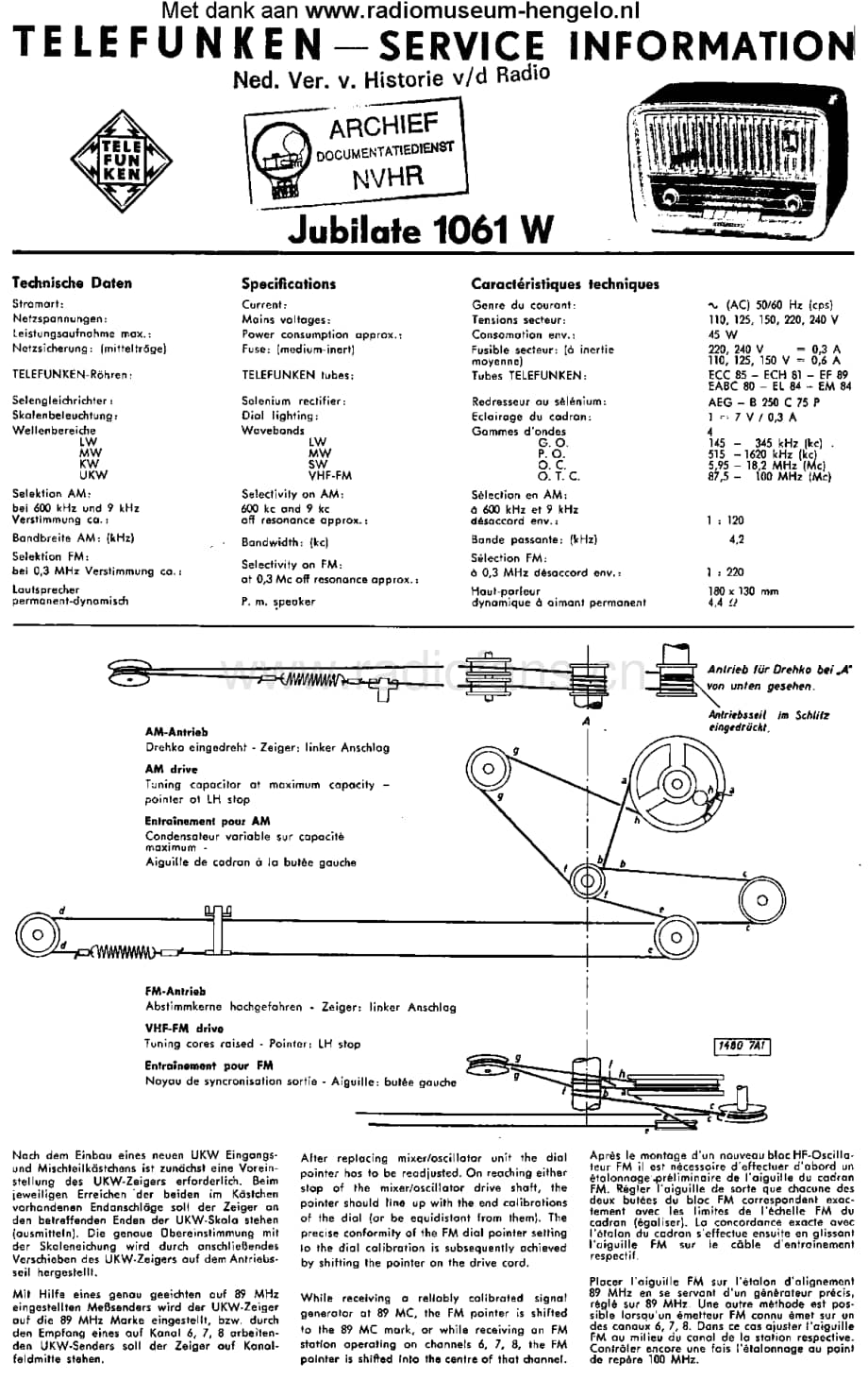 Telefunken_1061 维修电路图 原理图.pdf_第1页