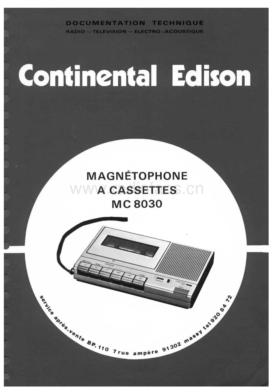 ContinentalEdisonMC8030 维修电路图 原理图.pdf_第1页