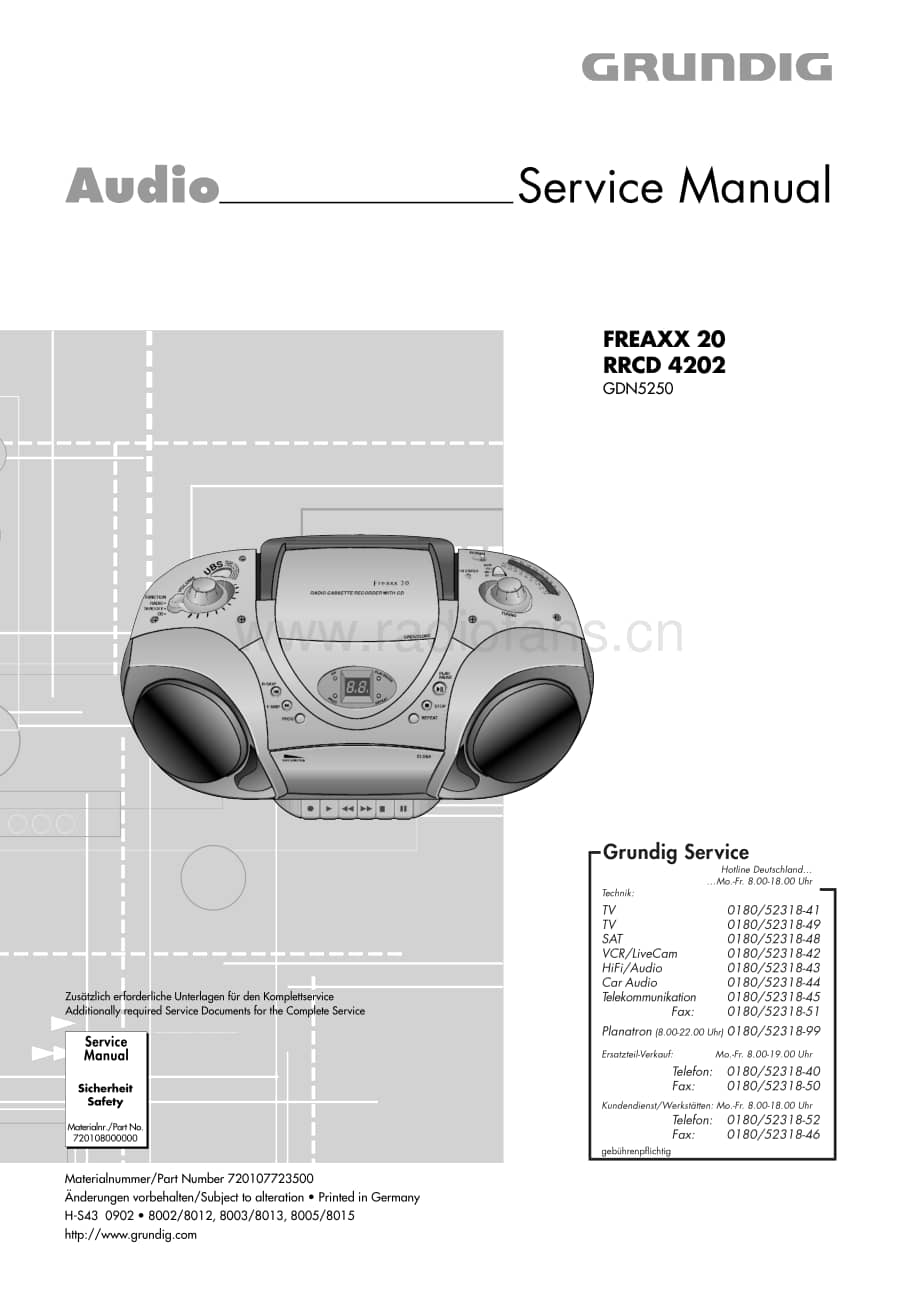 GrundigRRCD4202 维修电路图、原理图.pdf_第1页