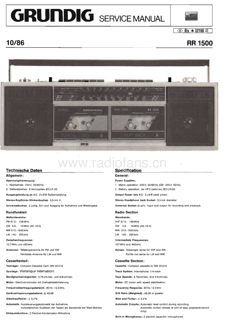 GrundigRR1500 维修电路图、原理图.pdf_第1页