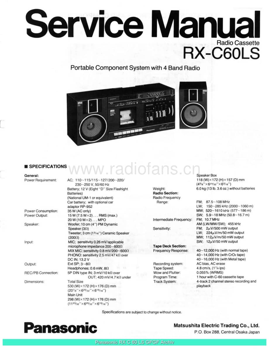 Panasonic_RX-C60LS_sch 电路图 维修原理图.pdf_第1页