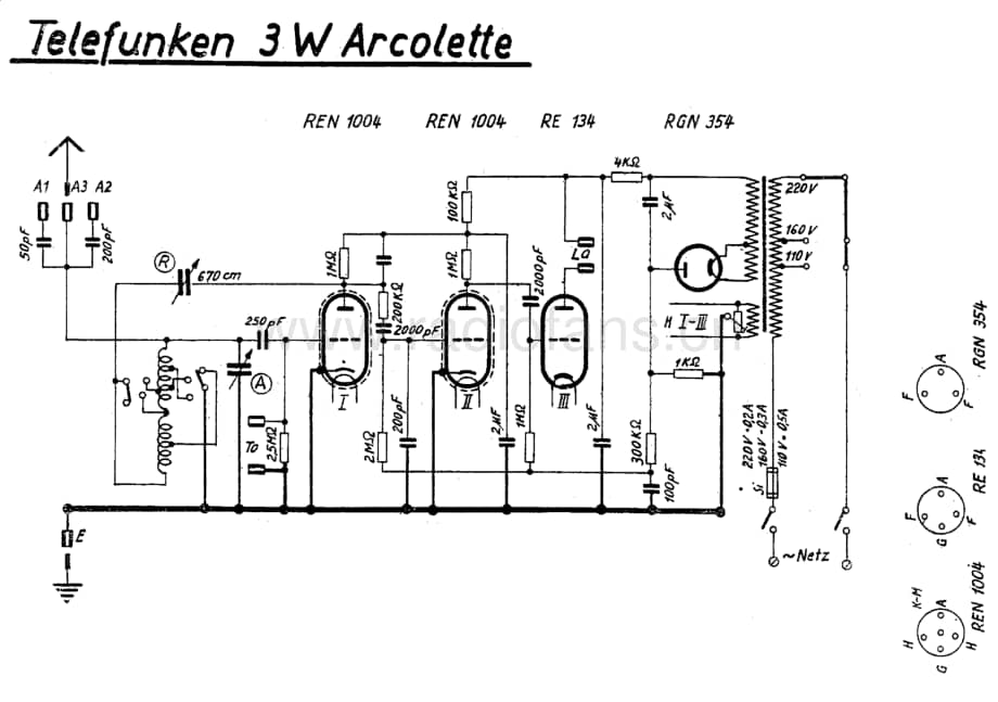 TelefunkenArcolette3W维修电路图、原理图.pdf_第1页