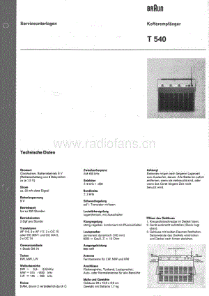 BraunT540ServiceManual电路原理图.pdf