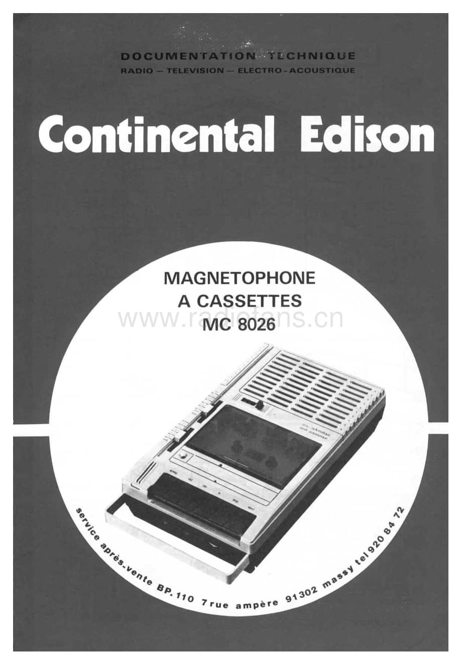 ContinentalEdisonMC8026 维修电路图 原理图.pdf_第1页