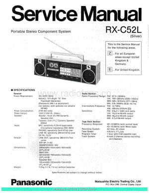 Panasonic_RX-C52L_sch 电路图 维修原理图.pdf