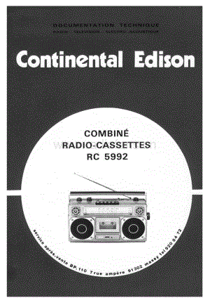 ContinentalEdisonRC5992 维修电路图 原理图.pdf