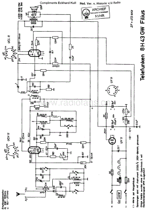 Telefunken_8H43GW 维修电路图 原理图.pdf