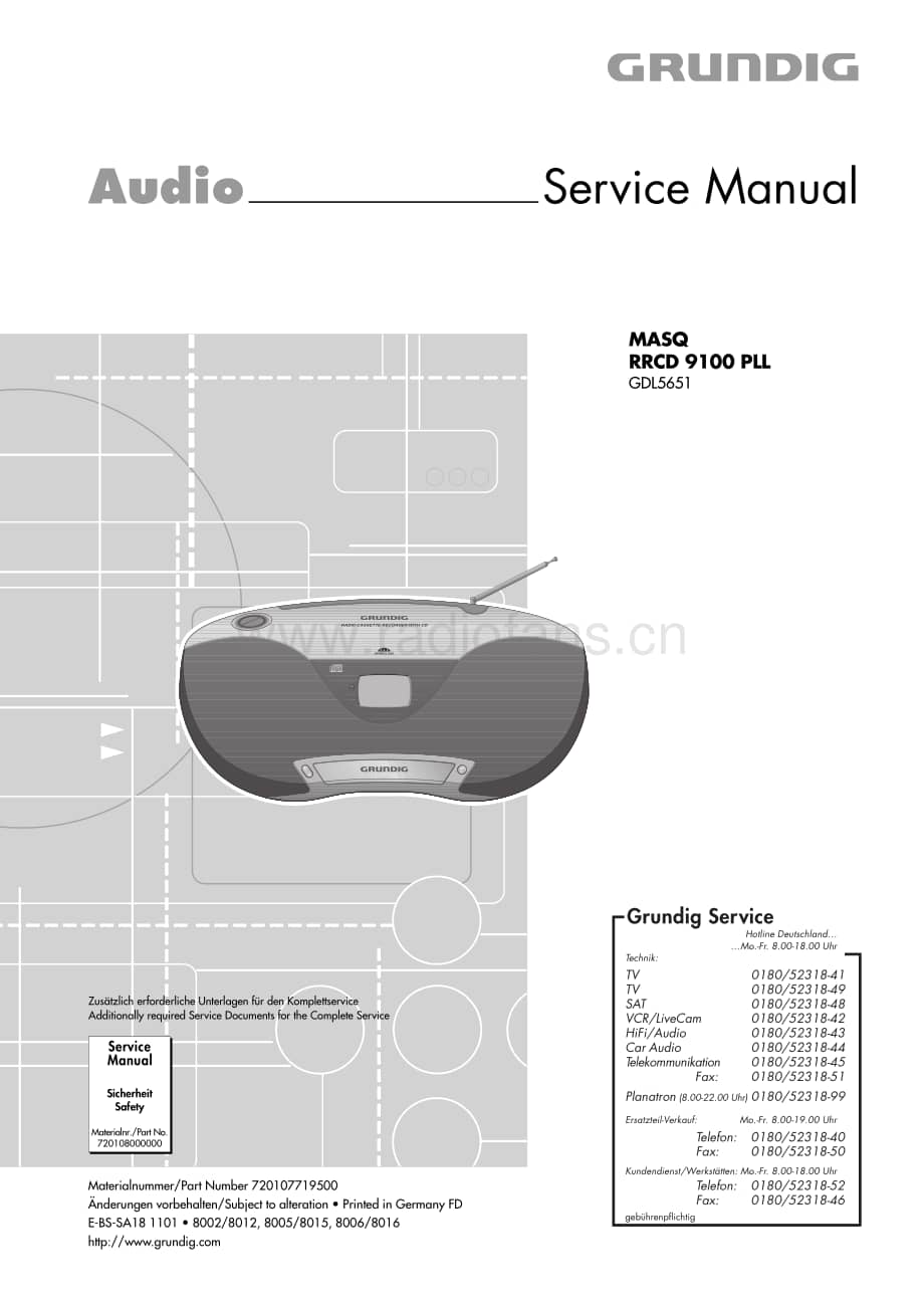 GrundigRRCD9100PLL 维修电路图、原理图.pdf_第1页