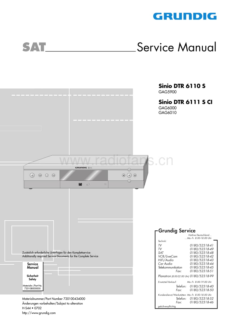 GrundigSinioDTR6110S 维修电路图、原理图.pdf_第1页