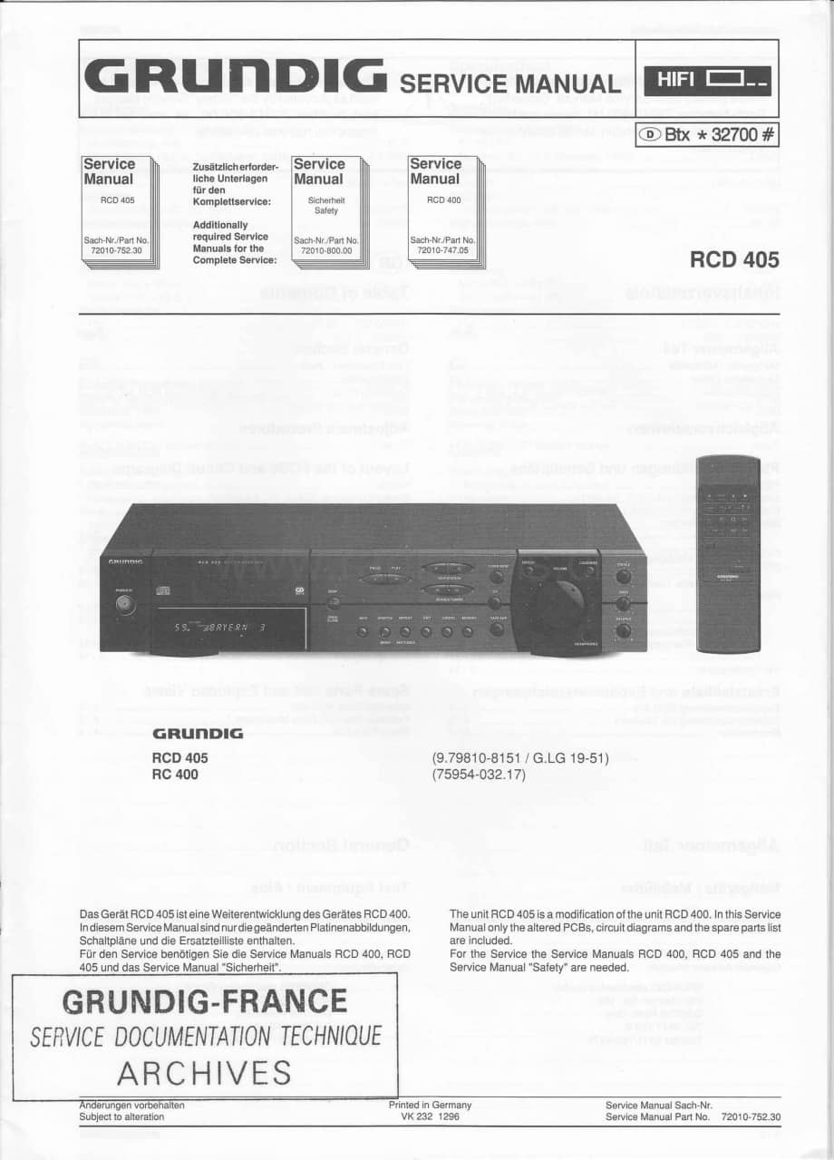 GrundigRCD405 维修电路图、原理图.pdf_第1页