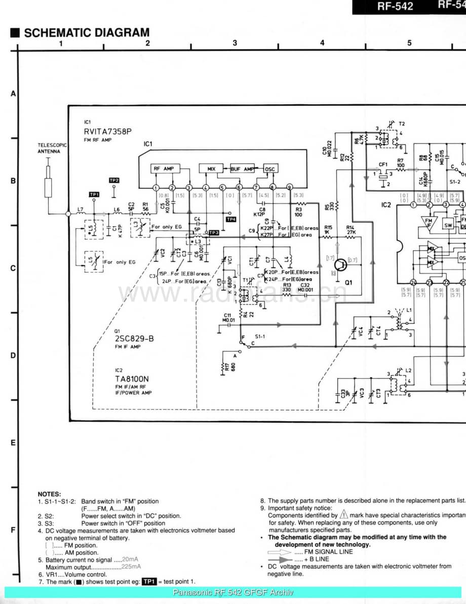 Panasonic_RF-542_sch 电路图 维修原理图.pdf_第2页