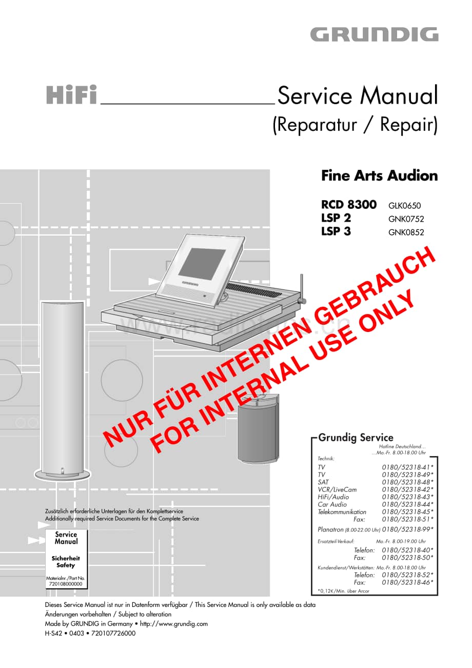 GrundigRCD8300 维修电路图、原理图.pdf_第1页