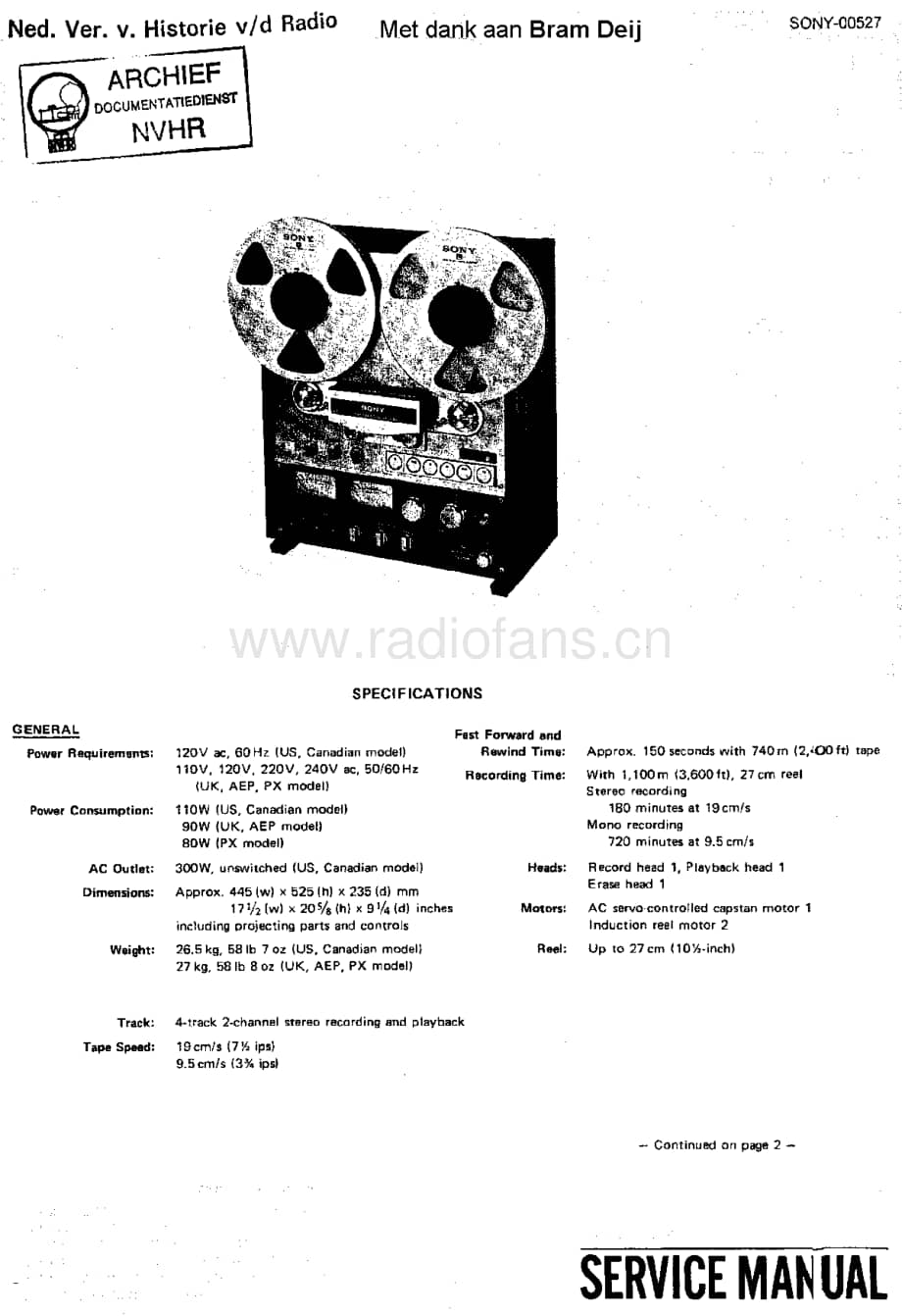 Sony_TC-765 电路图 维修原理图.pdf_第1页