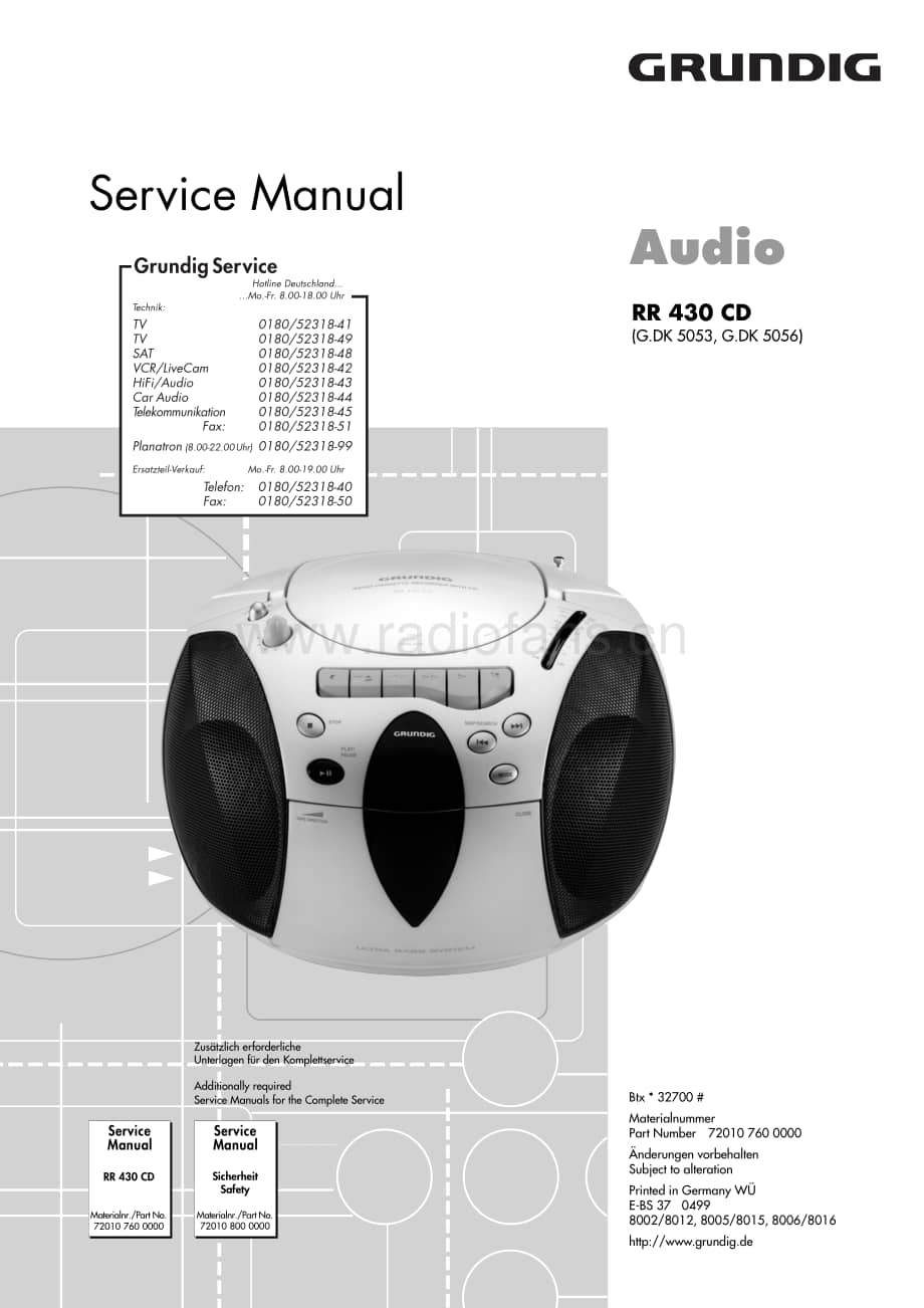 GrundigRR430CD 维修电路图、原理图.pdf_第1页