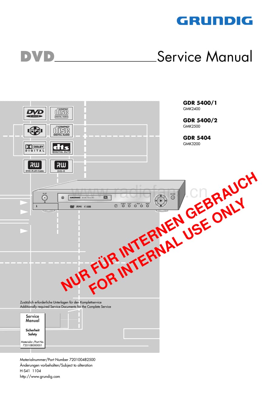 GrundigGDR54001GDR54002GDR5404ServiceManual(1) 维修电路图、原理图.pdf_第1页