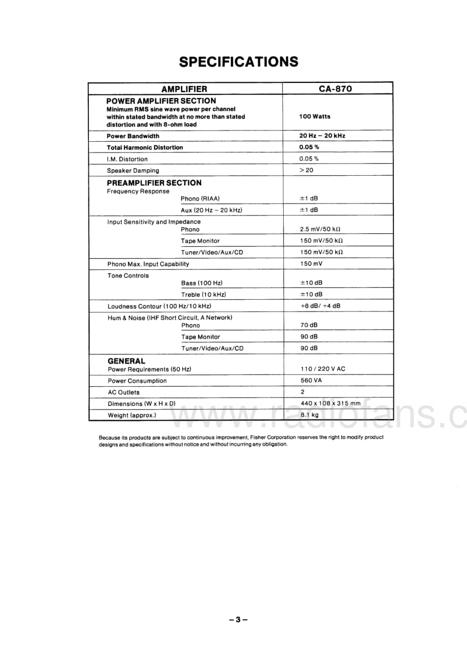 FisherCA870ServiceManual 电路原理图.pdf_第3页