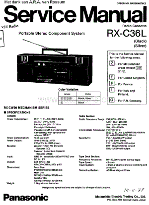 Panasonic_RX-C36L 电路图 维修原理图.pdf