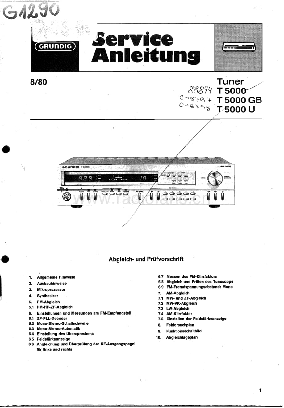 GrundigT5000 维修电路图、原理图.pdf_第1页