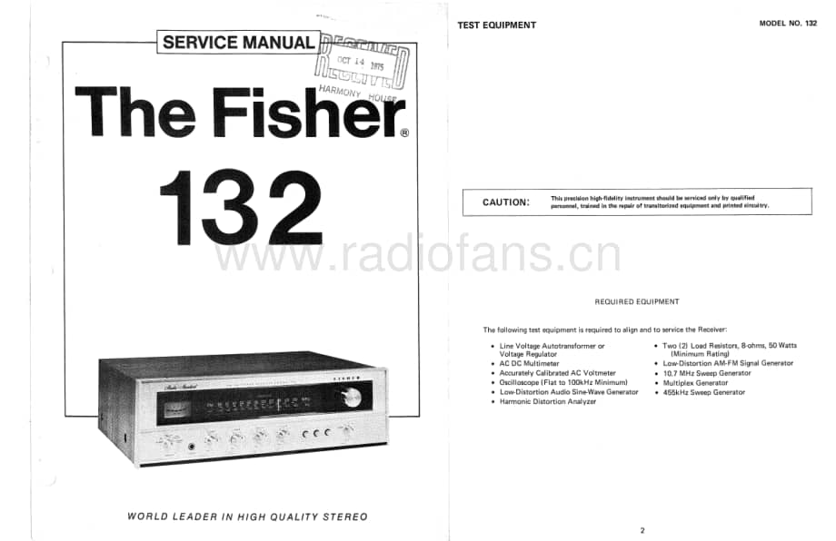 Fisher132ServiceManual 电路原理图.pdf_第1页