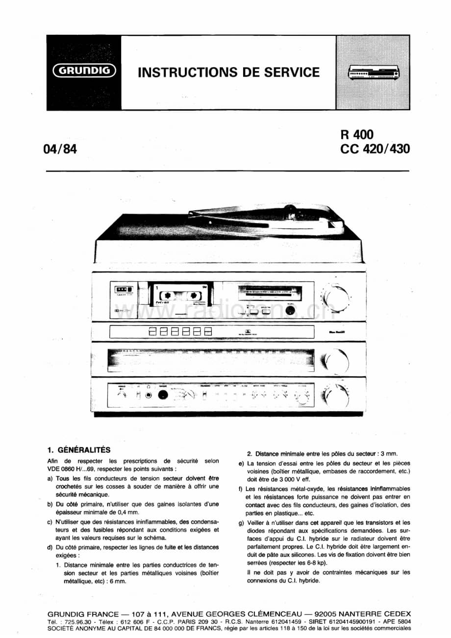 GrundigCC420 维修电路图、原理图.pdf_第1页