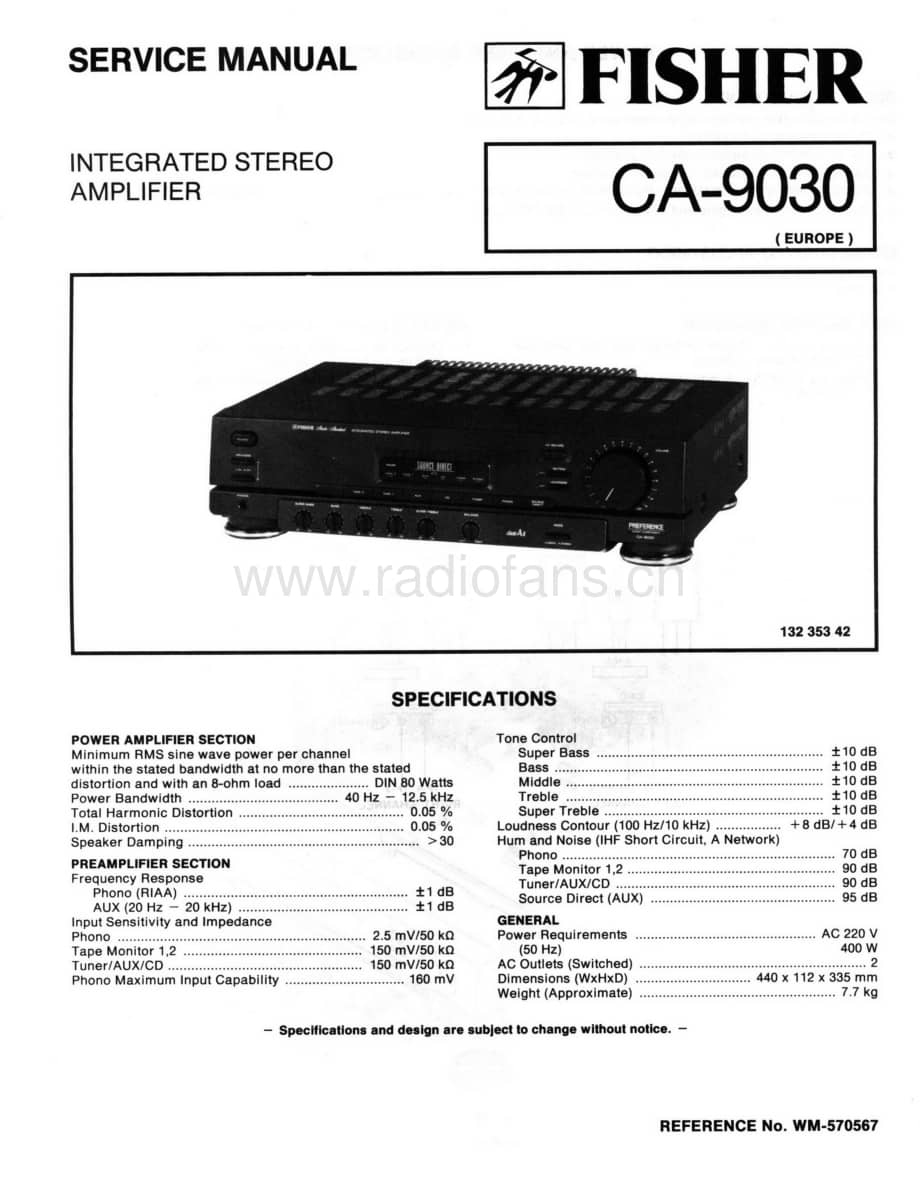 FisherCA9030Schematic电路原理图 维修电路图 原理图.pdf_第1页