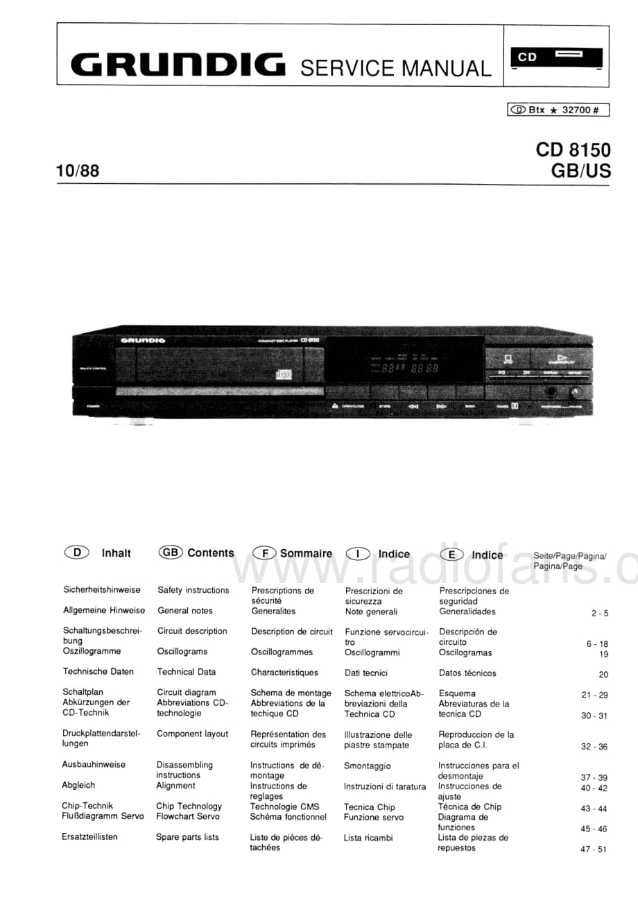 GrundigCD8150Schematic 维修电路图、原理图.pdf_第1页