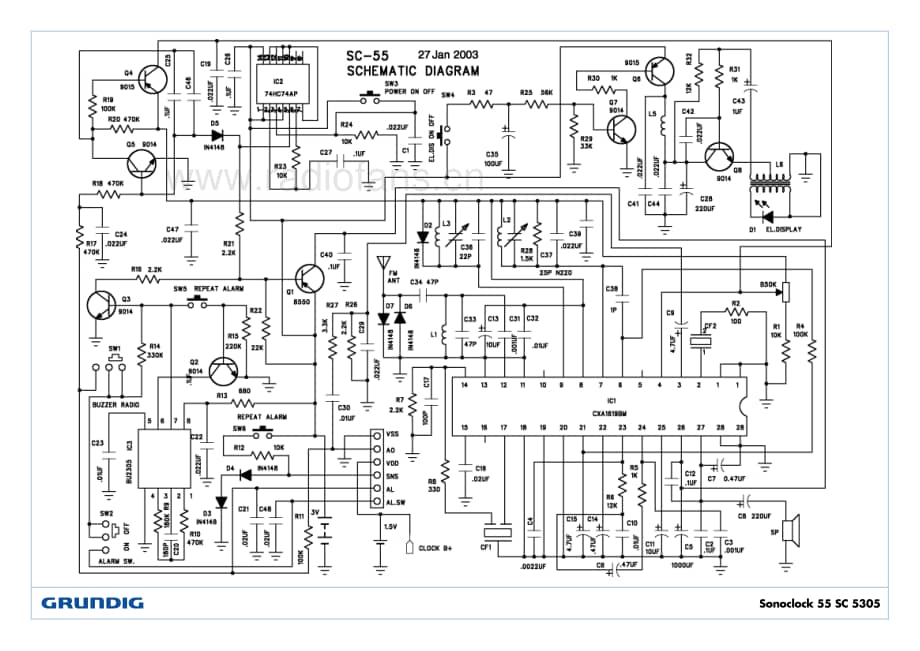 GrundigSonoclock55SC5305 维修电路图、原理图.pdf_第2页