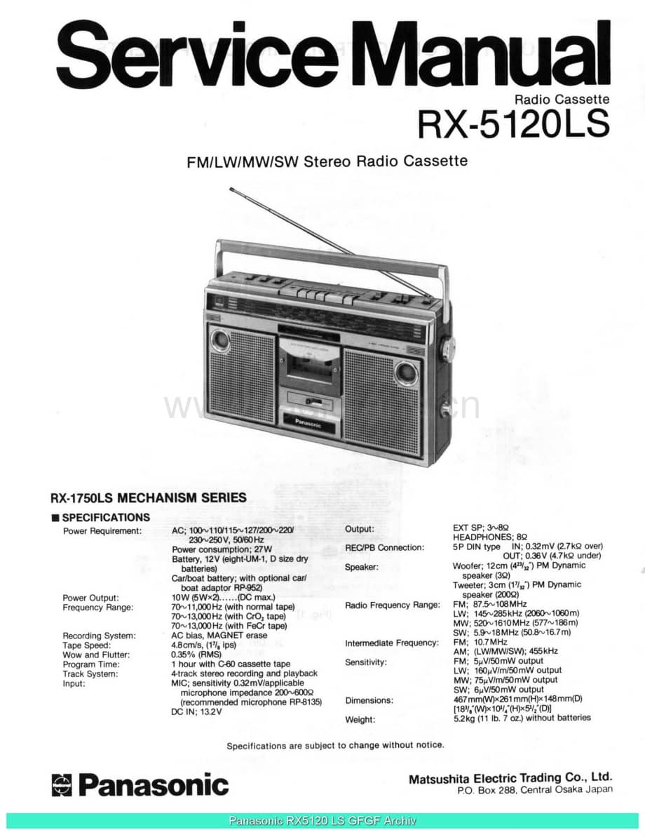 Panasonic_RX-5120LS_sch 电路图 维修原理图.pdf_第1页