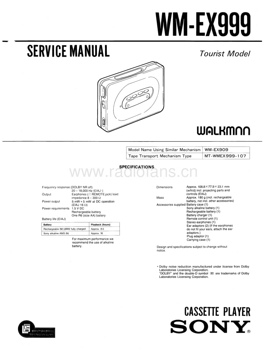 sony_wmex999 电路图 维修原理图.pdf_第1页