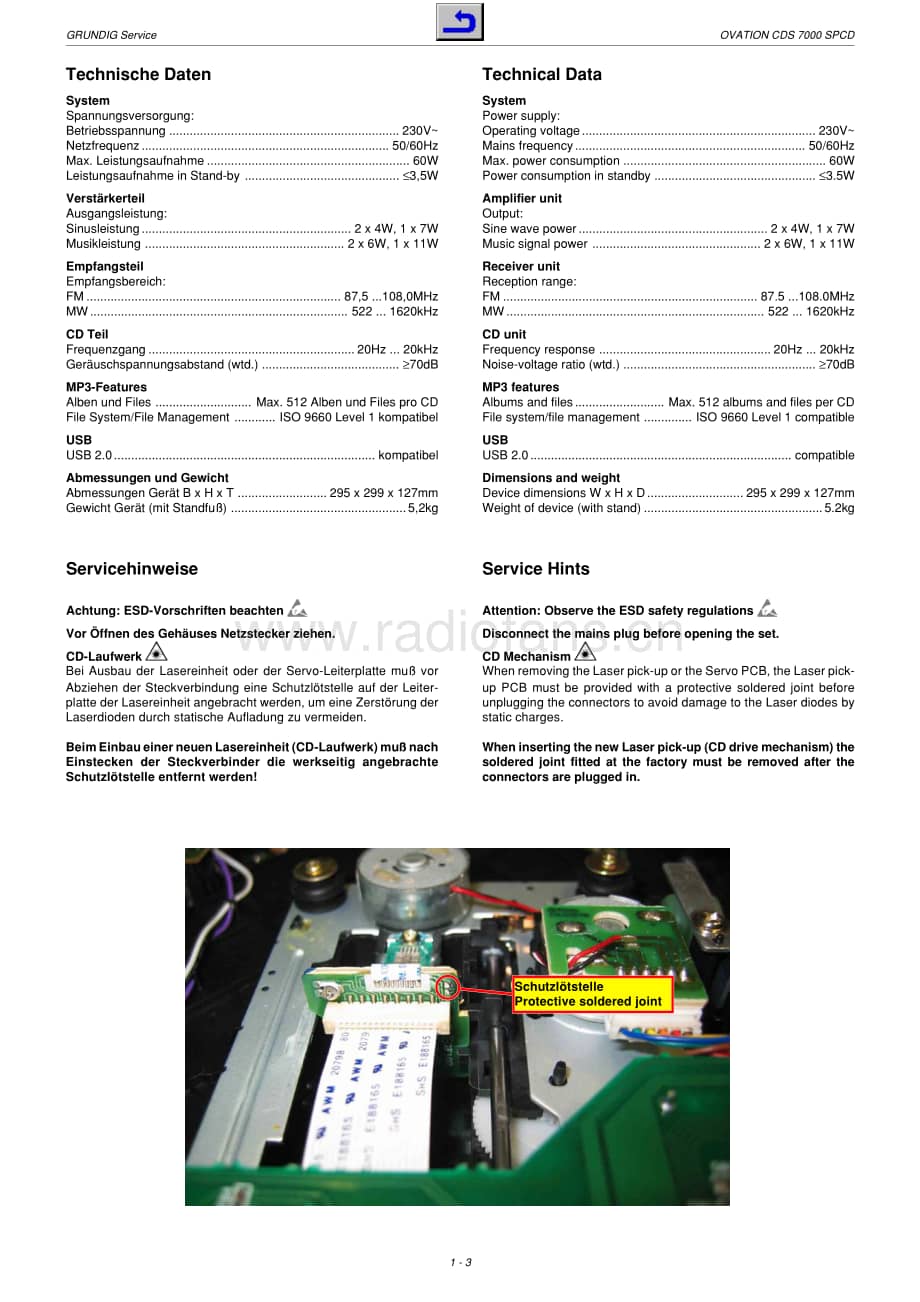 GrundigCDS7000SPCD 维修电路图、原理图.pdf_第3页