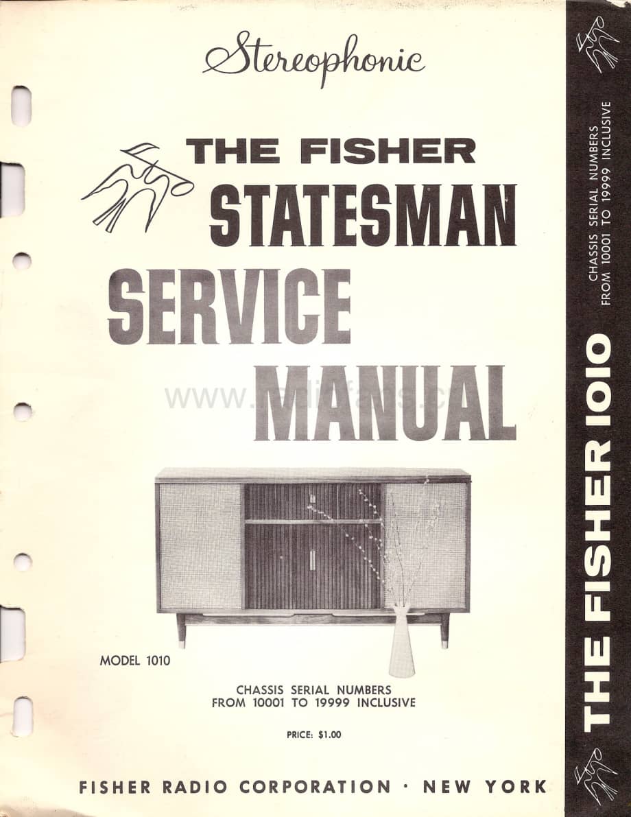 FisherSTATESMAN1010ServiceManual 电路原理图.pdf_第1页