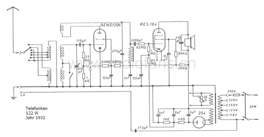 Telefunken122W维修电路图、原理图.pdf_第1页