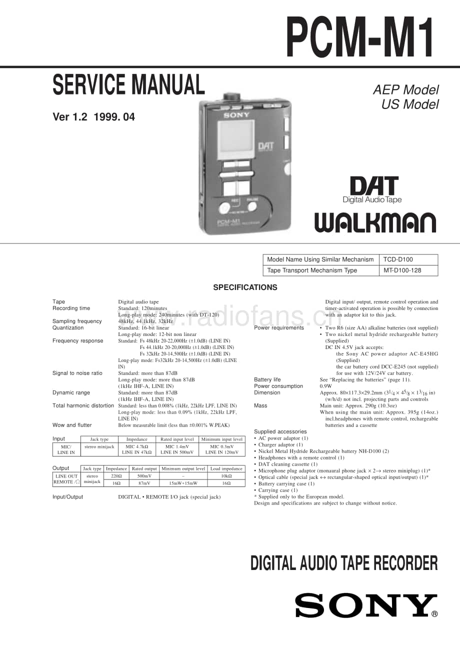 SONY PCM-M1电路图 维修原理图.pdf_第1页