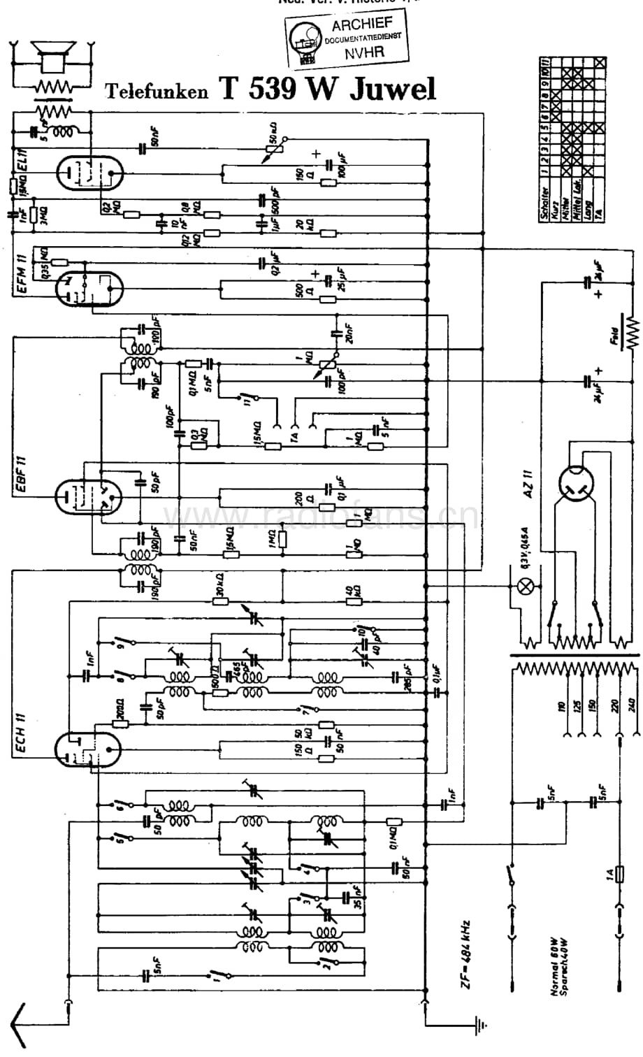 Telefunken_539W 维修电路图 原理图.pdf_第1页