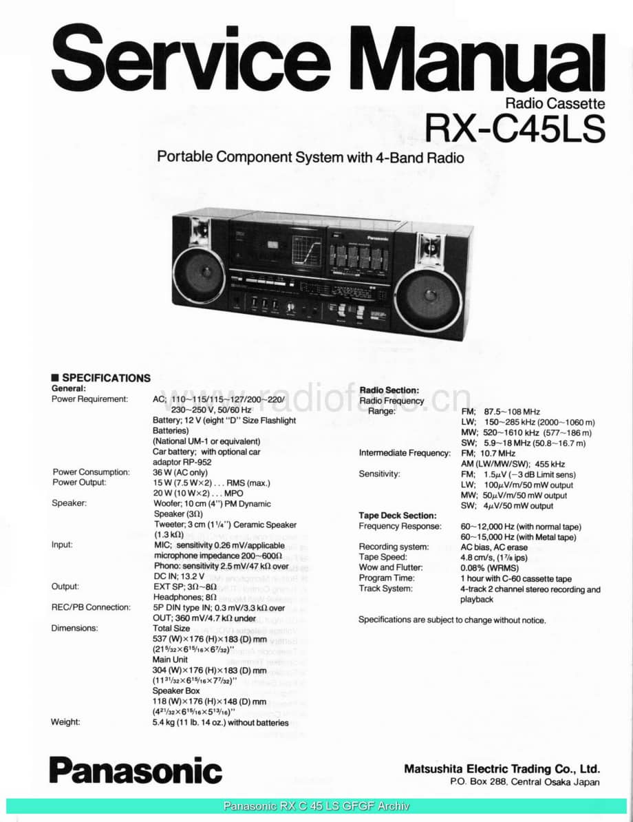 Panasonic_RX-C45LS_sch 电路图 维修原理图.pdf_第1页