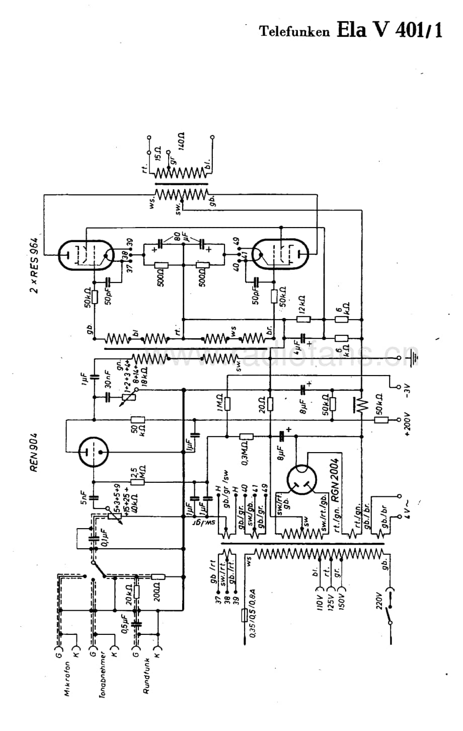 TelefunkenElaV4011维修电路图、原理图.pdf_第1页