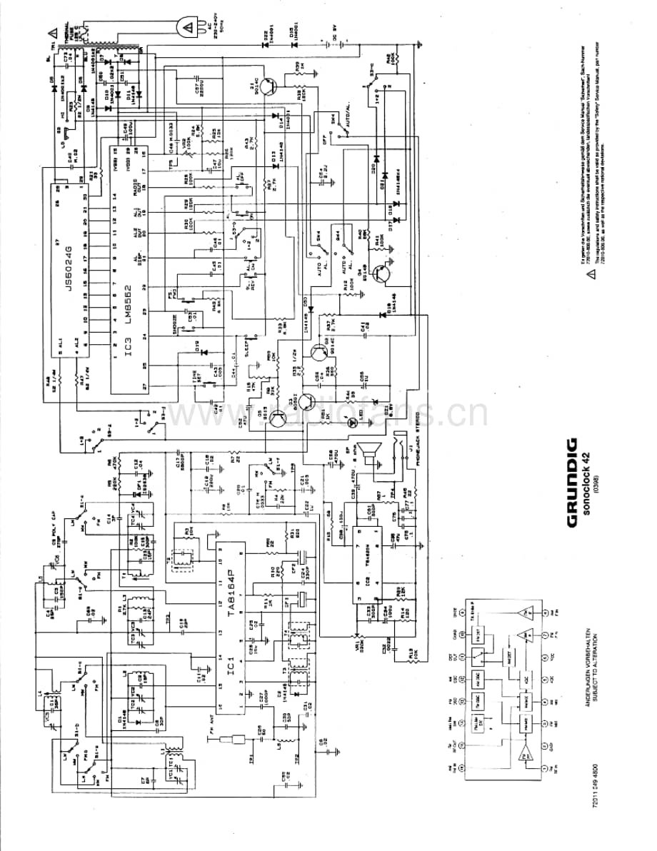 GrundigSonoclock42 维修电路图、原理图.pdf_第1页